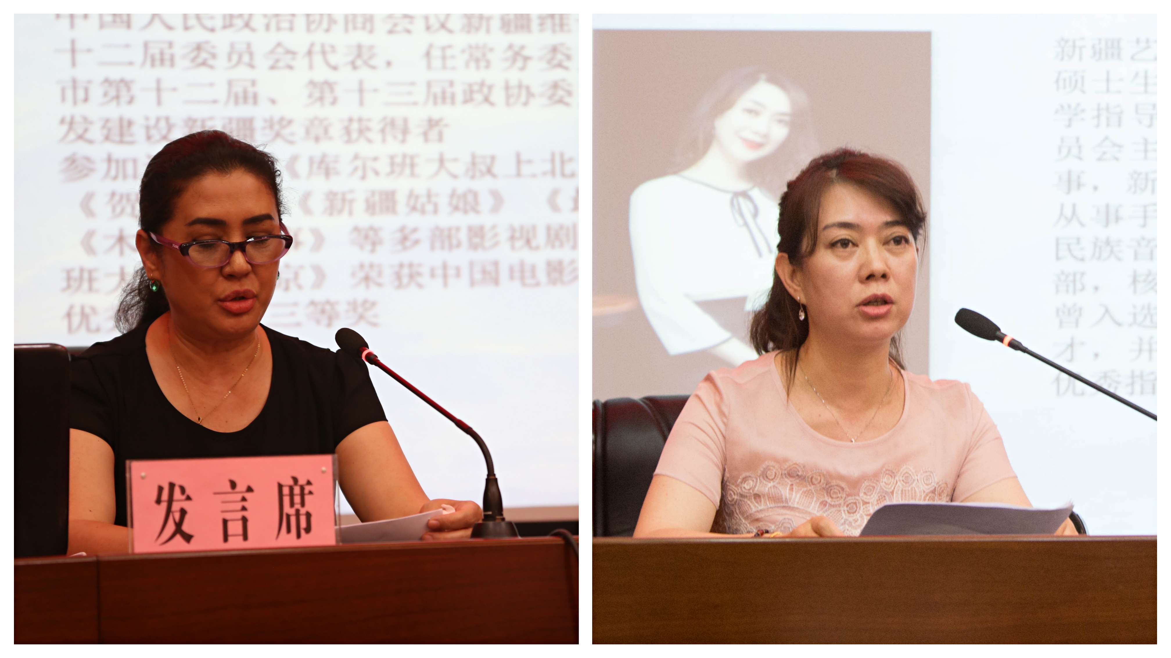 我校木亚赛尔·托乎提副教授,雷嘉彦教授作学术报告