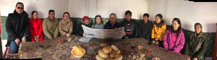 学院结亲干部教师与亲戚共同学习党报 学院结亲干部教师与亲戚共同学习党报